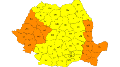 Județele CONSTANȚA și TULCEA sub cod portocaliu de vânt puternic