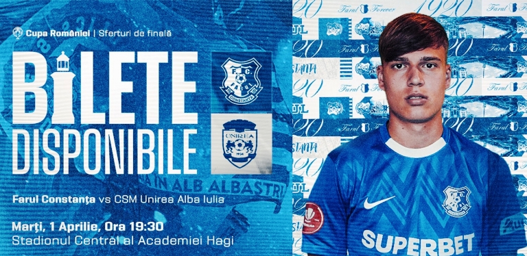 Farul – CSM Unirea Alba Iulia, în sferturile Cupei României la fotbal