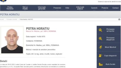 Horațiu Potra, fiul său și o rudă a acestora – dați în urmărire de Poliția Română