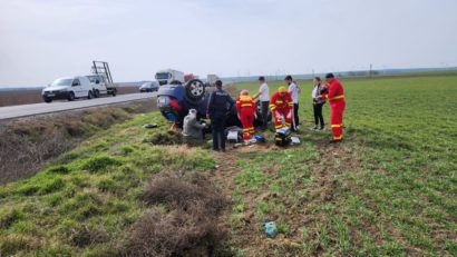Două persoane de 70 de ani, rănite în urma unui accident rutier produs la ieșire din Mihai Viteazu spre Tulcea