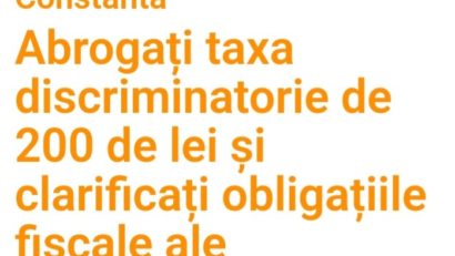 AUDIO | Petiție online împotriva taxei de 200 de lei pentru utilizarea domeniului public sau privat