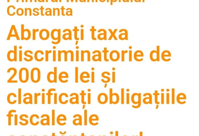 AUDIO | Petiție online împotriva taxei de 200 de lei pentru utilizarea domeniului public sau privat