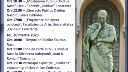 La Biblioteca Județeană „Ioan N. Roman” Constanța începe Festivalul Publius Ovidius Naso
