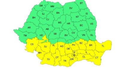 Dobrogea, sub COD GALBEN de vânt