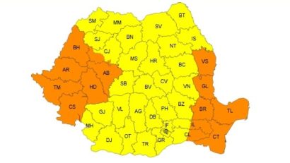 COD PORTOCALIU de vânt, în județele Constanța și Tulcea