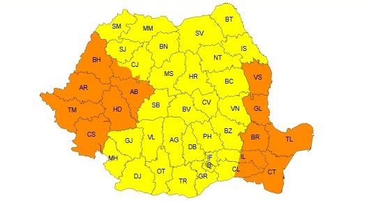 COD PORTOCALIU de vânt, în județele Constanța și Tulcea