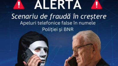Atenție! Scenariu de fraudă în care sunt folosite numele Poliției Române și BNR