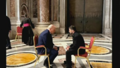 Volodimir Zelenski şi Donald Trump au avut o scurtă întâlnire, în marja funeraliilor Papei Francisc