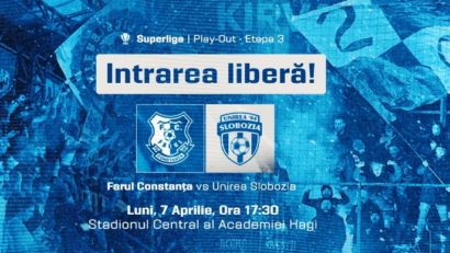 Spectatorii vor avea intrarea liberă la meciul Farul – Unirea Slobozia