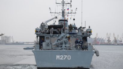 Vânătorul de mine M270 „Sublocotenent Ion Ghiculescu” participă la operația MCM BLACK SEA 2025