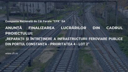 CONSTANȚA: Lucrările de reparații și întreținere a infrastructurii feroviare din Port au ajuns la final