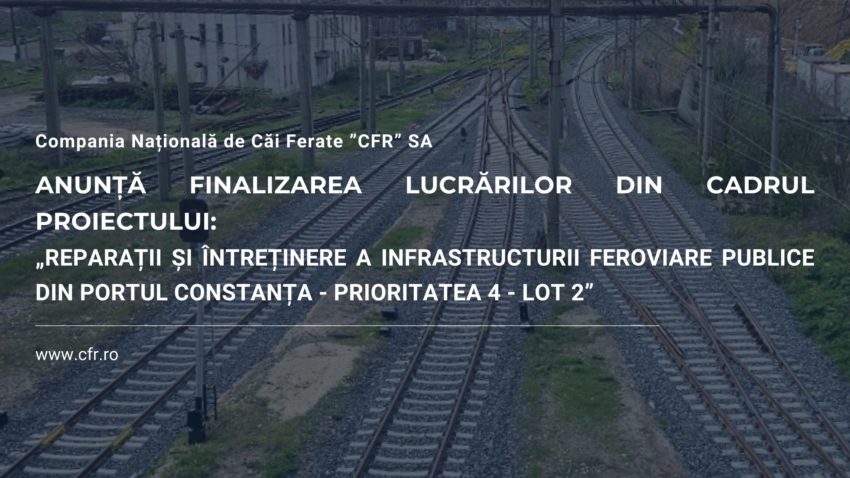 CONSTANȚA: Lucrările de reparații și întreținere a infrastructurii feroviare din Port au ajuns la final