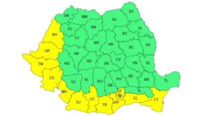 Județul CONSTANȚA sub incidența unui cod GALBEN