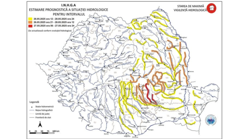 INHGA: Cod Galben de inundații, în Dobrogea