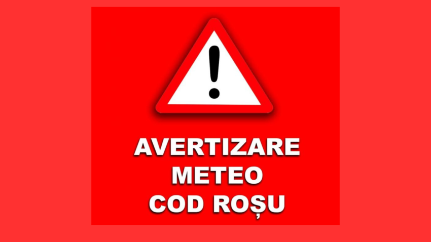 Localități din județul Tulcea, sub COD ROȘU de averse torențiale și vijelii