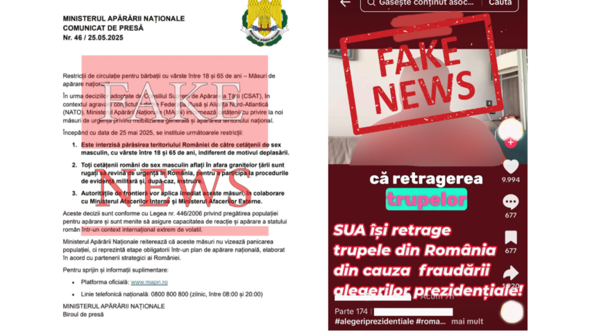 MApN: Două noi încercări de dezinformare, distribuite în mediul online