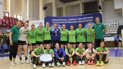 Universitatea Ovidius din Constanța a câștigat titlul de vicecampioană națională universitară la handbal feminin