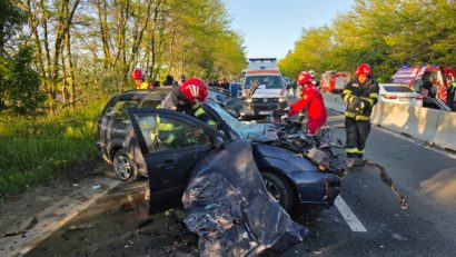 COSTINEȘTI: Accident rutier MORTAL, cu trei mașini implicate, pe DN 39