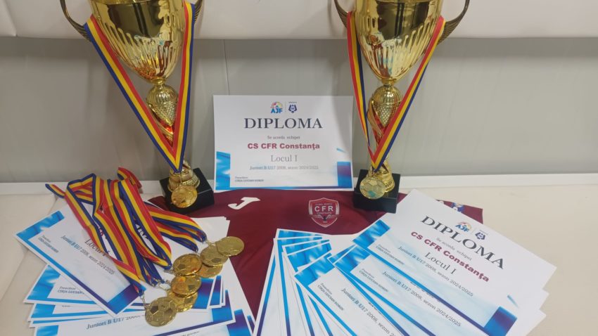 Echipa de juniori U17 a Clubului Sportiv CFR Constanța, câștigătoare a Campionatului Județean de Fotbal