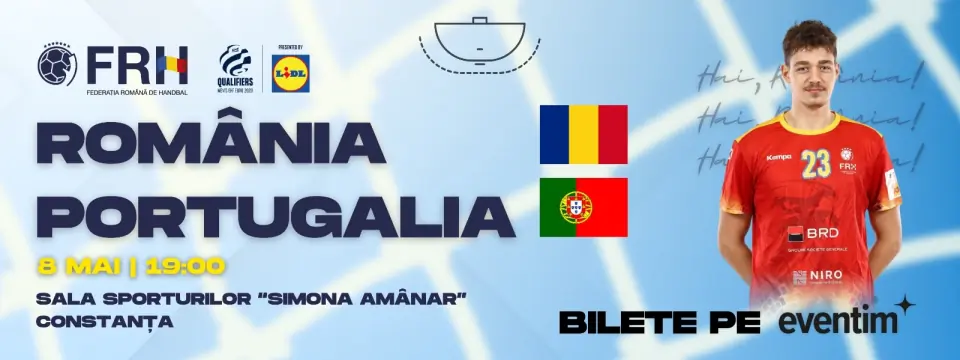 România întâlnește Portugalia la Constanța