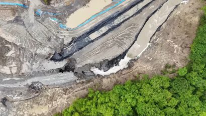 FOTO | Digul construit în subteranul Salinei Praid a cedat sub presiunea apei