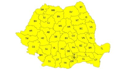 ANM: Ploi torențiale și vijelii în toată țara