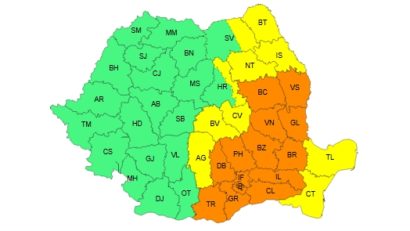 Noi avertizări ANM de ploi însemnate cantitativ