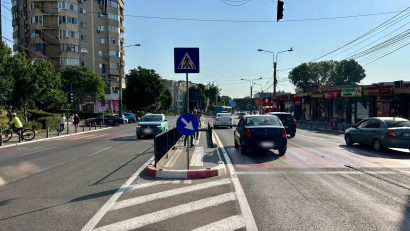 CONSTANȚA: Semaforizare inteligentă la trecerea de pietoni de pe Soveja, în zona Pieței Tomis III