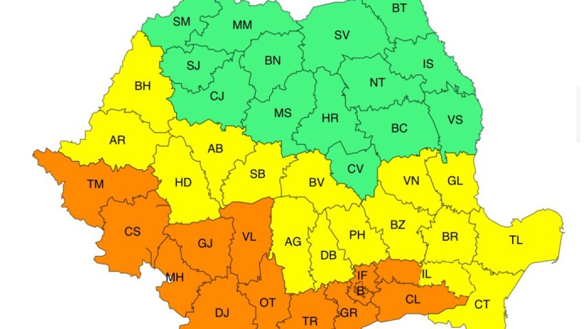 Dobrogea, sub avertizare meteorologică Cod galben de caniculă