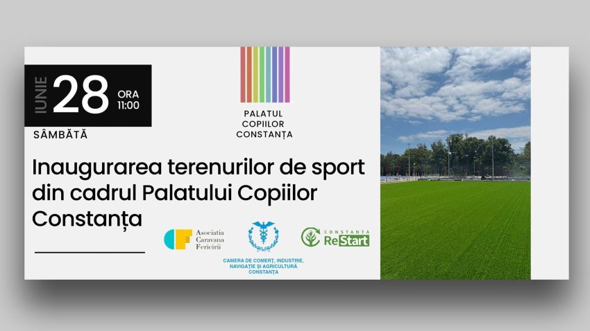 CONSTANȚA: Terenurile de sport de la Palatul Copiilor vor fi inaugurate pe 28 iunie