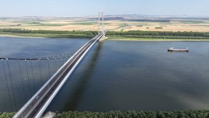 Se deschide circulația și pe drumurile de legătură ale Podului suspendat de la Brăila