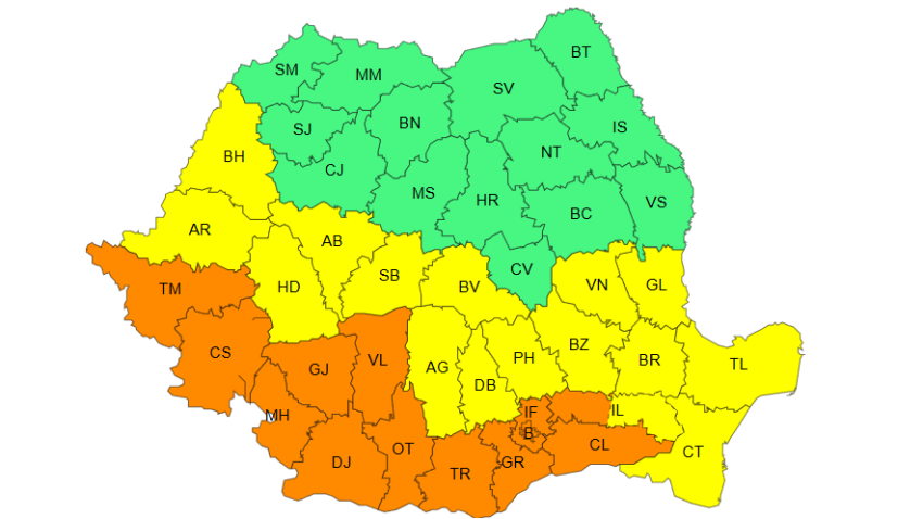 DOBROGEA sub COD GALBEN de caniculă și disconfort termic accentuat