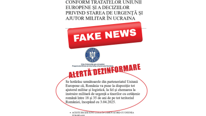 MAI: Noi informaţii false cu privire la aşa-zisa „participare a României la un conflict militar”