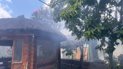 Județul TULCEA: Pompierii au intervenit la stingerea unui incendiu în localitatea Ilganii de Jos