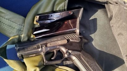ISACCEA: Pistol şi cartuşe cu bile de cauciuc descoperite asupra unui cetățean străin de polițiștii de frontieră