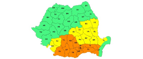 CANICULĂ – Județul CONSTANȚA sub avertizare de cod PORTOCALIU