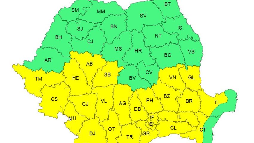 Caniculă și disconfort termic, în tot sudul țării