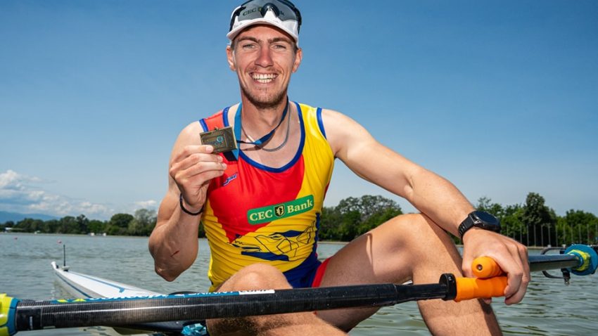 România a încheiat Europenele de Canotaj cu 7 medalii, inclusiv prima din istorie în proba de schif simplu masculin