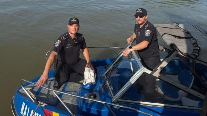 TULCEA: Polițiști de frontieră, eroi pe apele Dunării