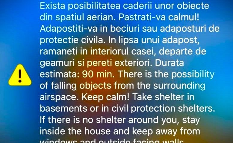 TULCEA: RO Alert în zona de Nord a județului
