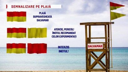 Steag ROȘU în sudul litoralului! Scăldatul este strict INTERZIS!