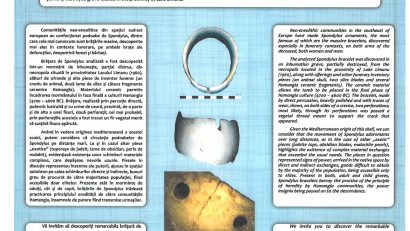 Brățară de Spondylus descoperită la Limanu, exponatul lunii la Muzeul de Istorie Națională și Arheologie Constanța