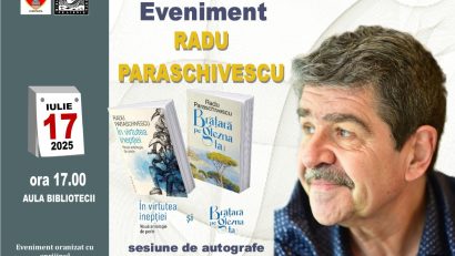 CONSTANȚA: Scriitorul și traducătorul Radu Paraschivescu, unul dintre cei mai apreciați, citiți și îndrăgiți autori români contemporani, își lansează două dintre cărțile recent publicate