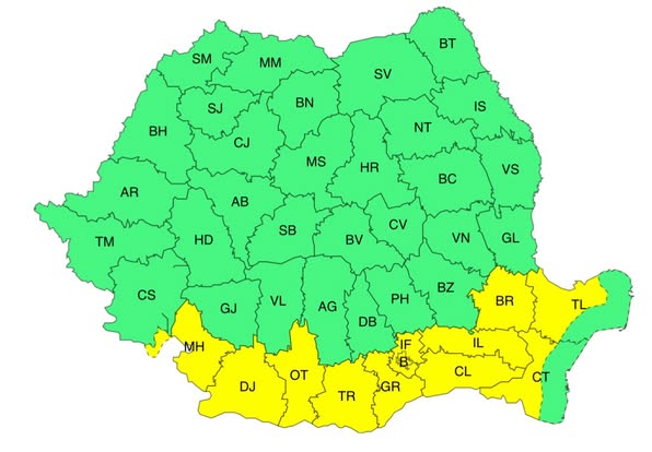 COD GALBEN de caniculă în zona continentală a Dobrogei