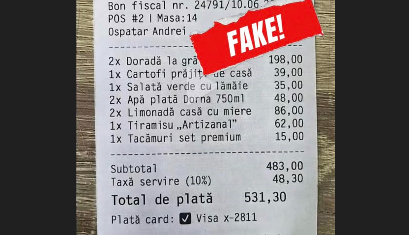 Informațiile privind „taxa pe tacâmuri” în Mamaia Nord sunt false