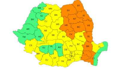TULCEA/CONSTANȚA: Averse torențiale, descărcări electrice, grindină și vijelii!