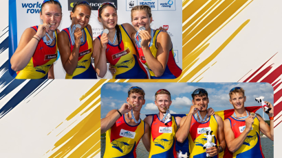 Argint și bronz pentru echipajele tricolore la CM U23 de canotaj