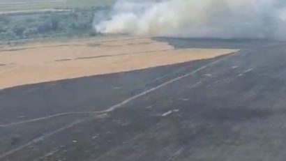 Pompierii tulceni au lichidat incendiul izbucnit în apropierea localității Chilia Veche