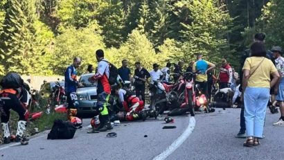 Doi cetățeni străini au murit într-un accident de motocicletă pe Transalpina