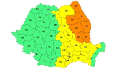Dobrogea, sub COD GALBEN de averse și vijelii